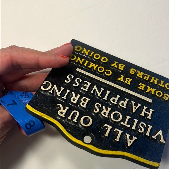 Vintage Black and Yellow Decorative Sign - Picture 14 of 15